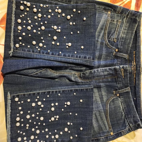 Chico's So Slimming Faux-Pearl Embroidered Ankle Jeans | Size 0.5R (Sz 6) - Picture 4 of 7